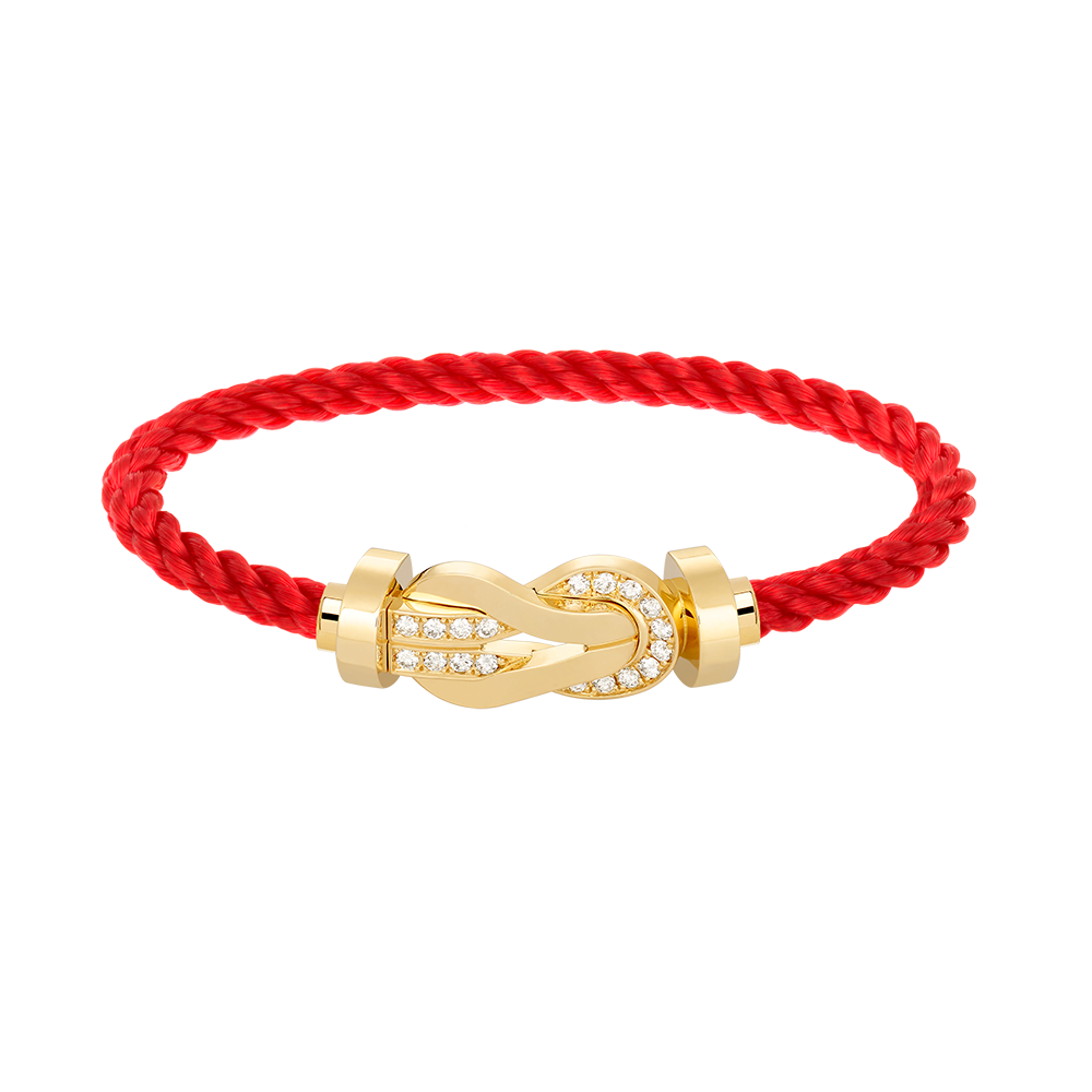 [Lunabriance]CHANCE LARGE 8 FIGURE BUCKLE HALF DIAMOND BRACELET GOLD