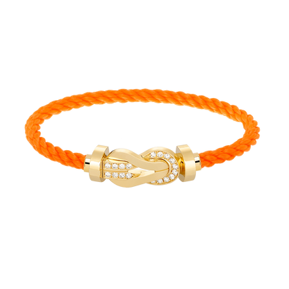 [Lunabriance]CHANCE LARGE 8 FIGURE BUCKLE HALF DIAMOND BRACELET GOLD