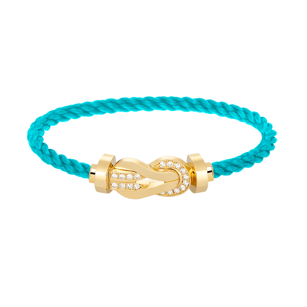 [Lunabriance]CHANCE LARGE 8 FIGURE BUCKLE HALF DIAMOND BRACELET GOLD