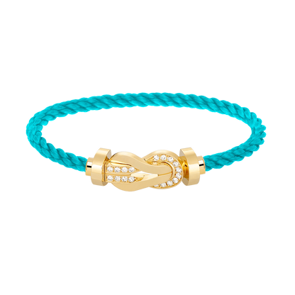 [Lunabriance]CHANCE LARGE 8 FIGURE BUCKLE HALF DIAMOND BRACELET GOLD