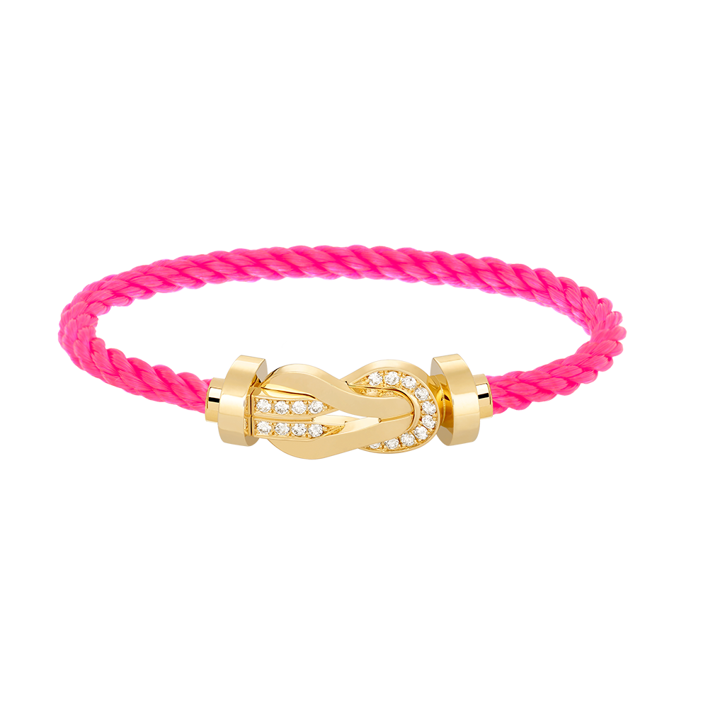 [Lunabriance]CHANCE LARGE 8 FIGURE BUCKLE HALF DIAMOND BRACELET GOLD