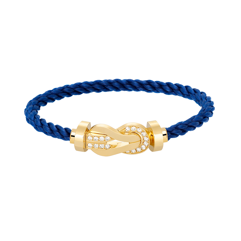 [Lunabriance]CHANCE LARGE 8 FIGURE BUCKLE HALF DIAMOND BRACELET GOLD