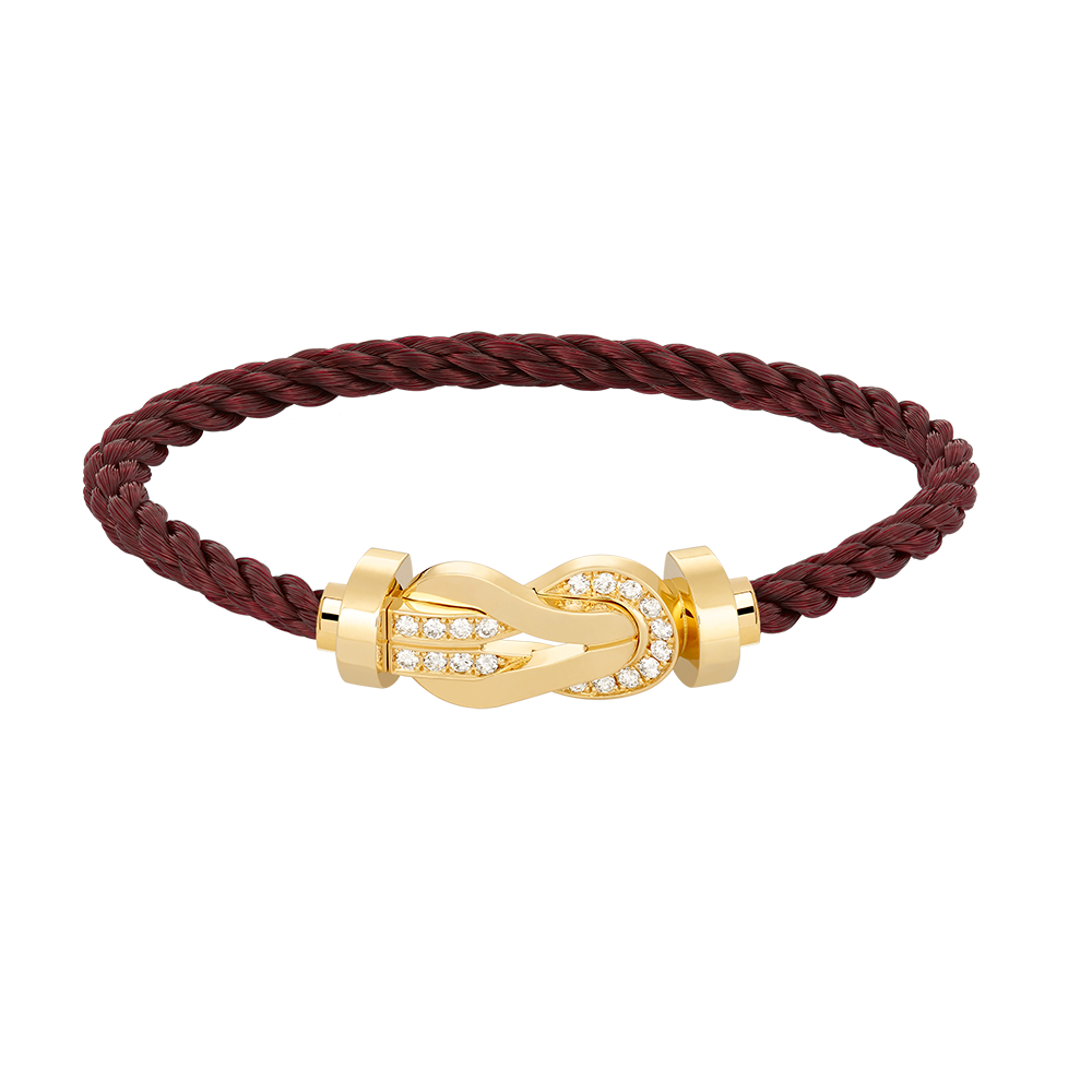 [Lunabriance]CHANCE LARGE 8 FIGURE BUCKLE HALF DIAMOND BRACELET GOLD