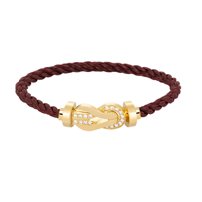 [Lunabriance]CHANCE LARGE 8 FIGURE BUCKLE HALF DIAMOND BRACELET GOLD