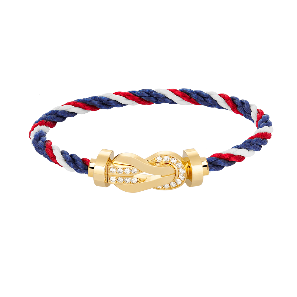 [Lunabriance]CHANCE LARGE 8 FIGURE BUCKLE HALF DIAMOND BRACELET GOLD