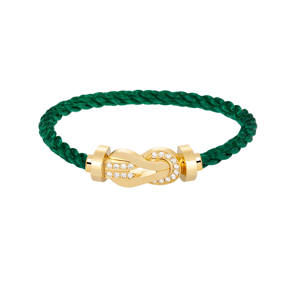 [Lunabriance]CHANCE LARGE 8 FIGURE BUCKLE HALF DIAMOND BRACELET GOLD