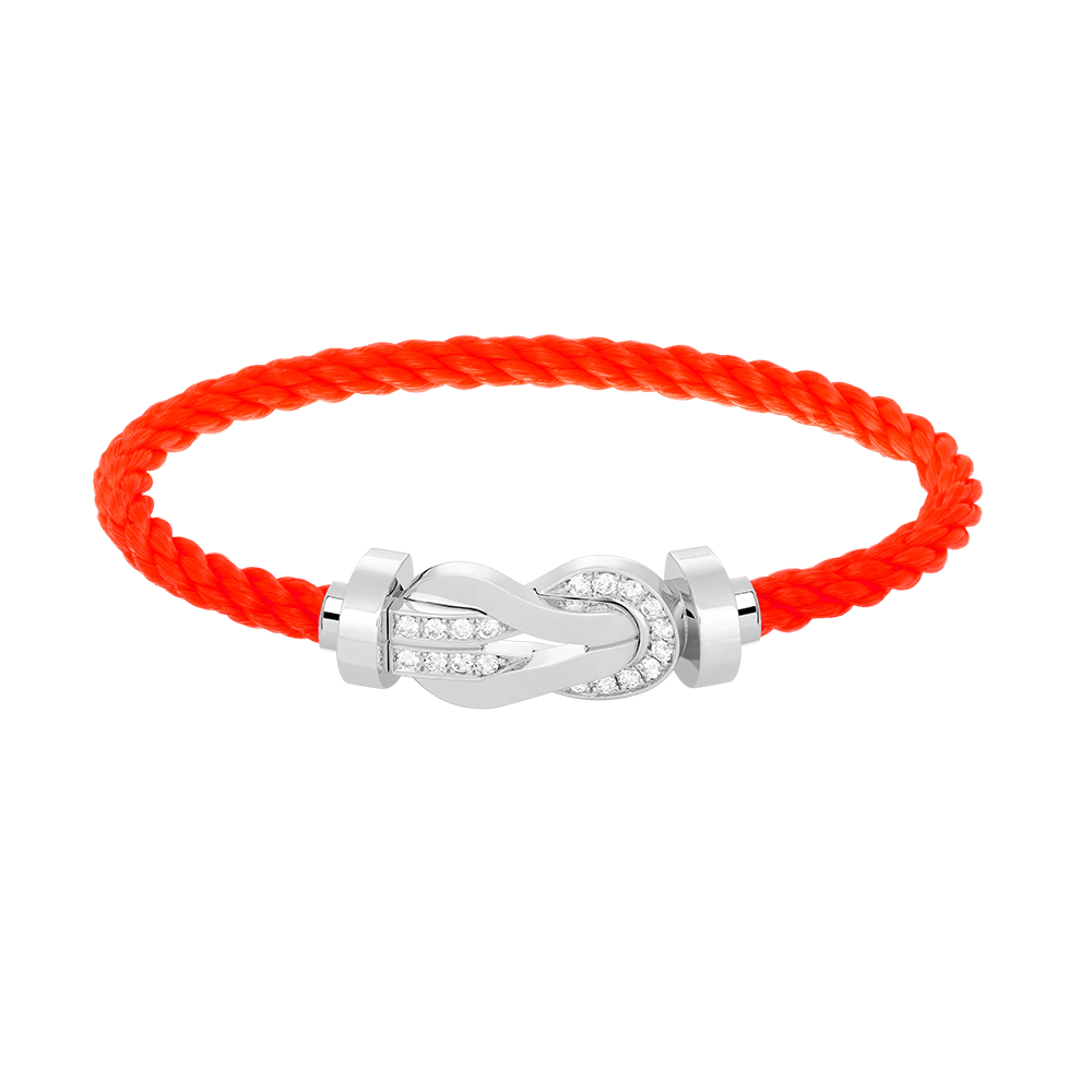 [Lunabriance]CHANCE LARGE 8 FIGURE BUCKLE HALF DIAMOND BRACELET SILVER