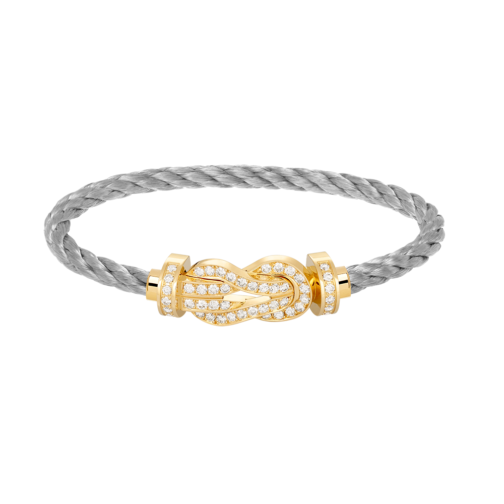 [Lunabriance]CHANCE LARGE 8 FIGURE BUCKLE FULLDIAMOND BRACELET GOLD