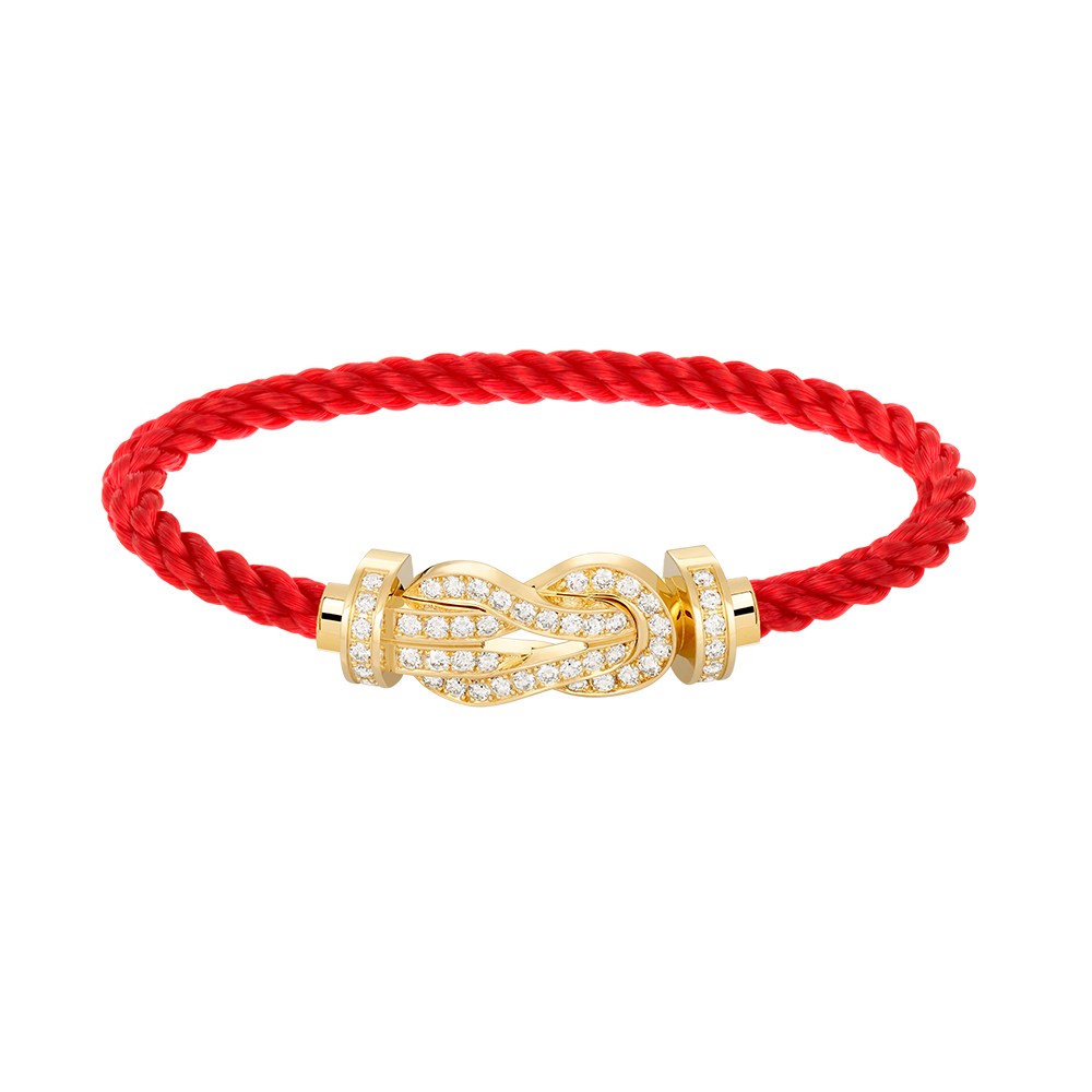 [Lunabriance]CHANCE LARGE 8 FIGURE BUCKLE FULLDIAMOND BRACELET GOLD