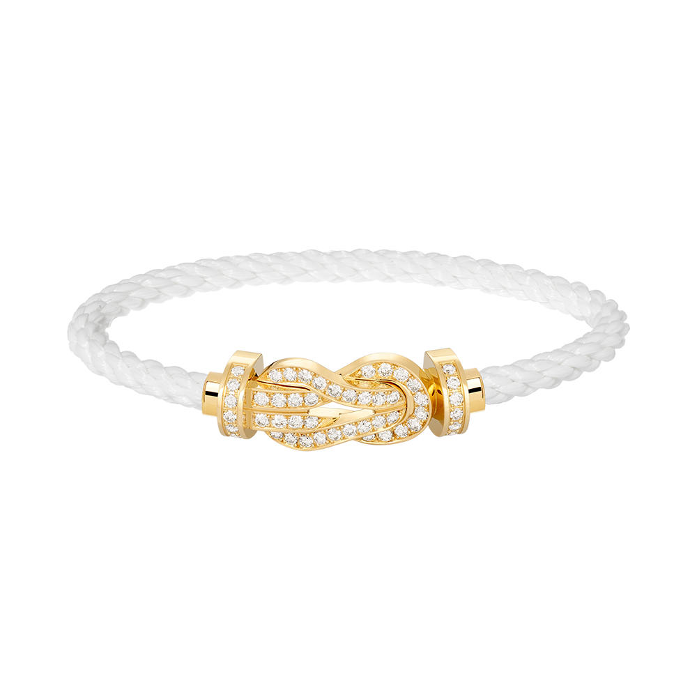 [Lunabriance]CHANCE LARGE 8 FIGURE BUCKLE FULLDIAMOND BRACELET GOLD