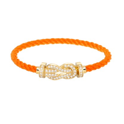 [Lunabriance]CHANCE LARGE 8 FIGURE BUCKLE FULLDIAMOND BRACELET GOLD