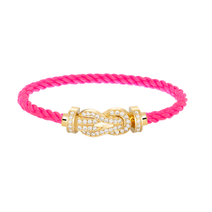 [Lunabriance]CHANCE LARGE 8 FIGURE BUCKLE FULLDIAMOND BRACELET GOLD