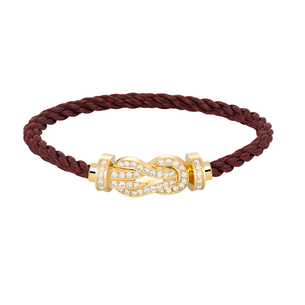 [Lunabriance]CHANCE LARGE 8 FIGURE BUCKLE FULLDIAMOND BRACELET GOLD