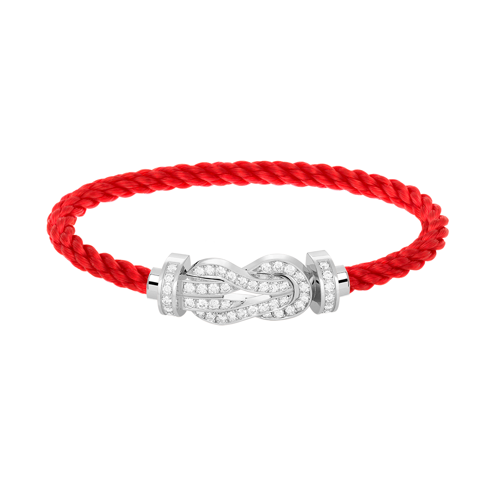 [Lunabriance]CHANCE LARGE 8 FIGURE BUCKLE FULL DIAMOND BRACELET SILVER