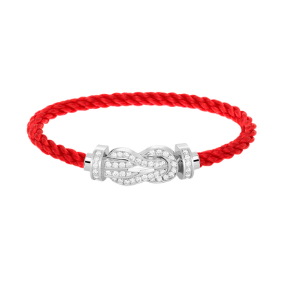 [Lunabriance]CHANCE LARGE 8 FIGURE BUCKLE FULL DIAMOND BRACELET SILVER
