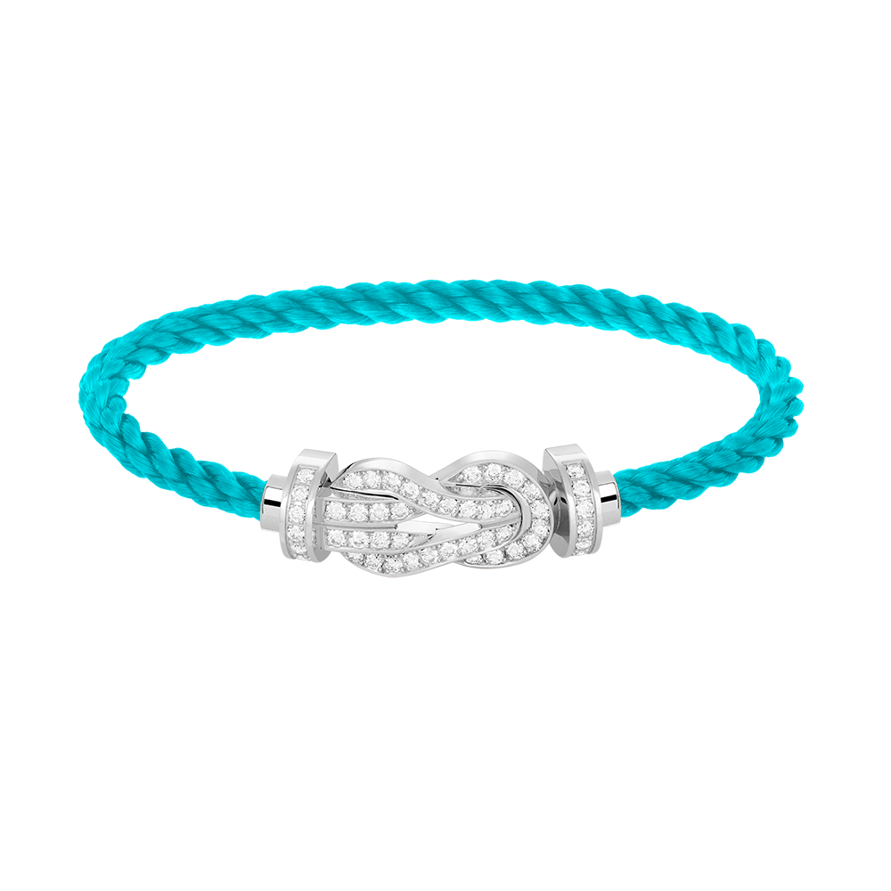 [Lunabriance]CHANCE LARGE 8 FIGURE BUCKLE FULL DIAMOND BRACELET SILVER