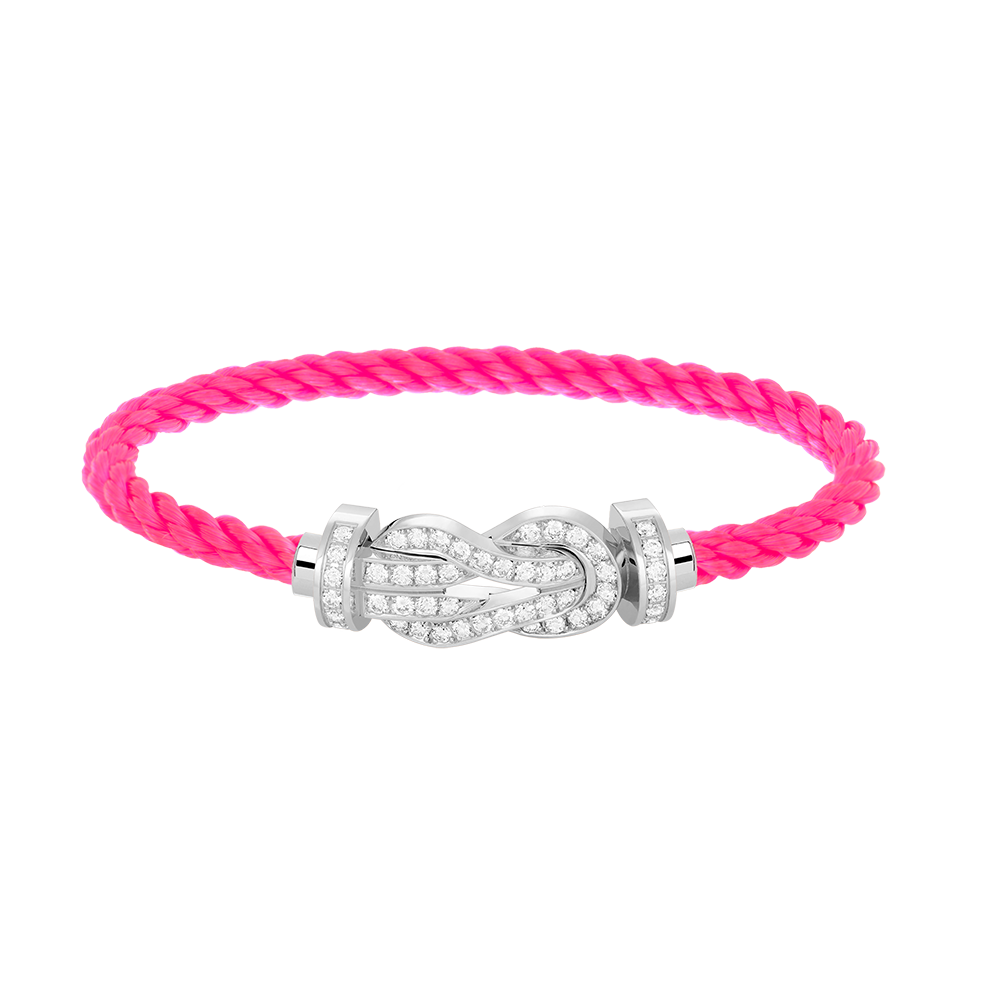 [Lunabriance]CHANCE LARGE 8 FIGURE BUCKLE FULL DIAMOND BRACELET SILVER