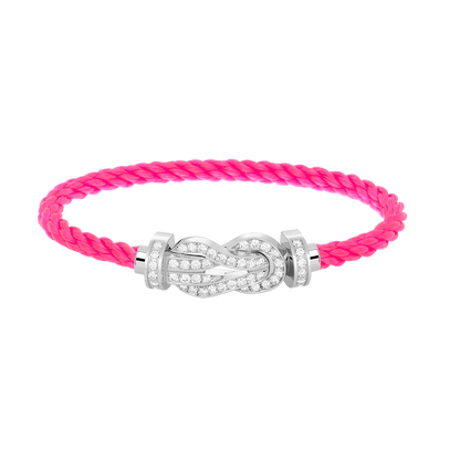 [Lunabriance]CHANCE LARGE 8 FIGURE BUCKLE FULL DIAMOND BRACELET SILVER