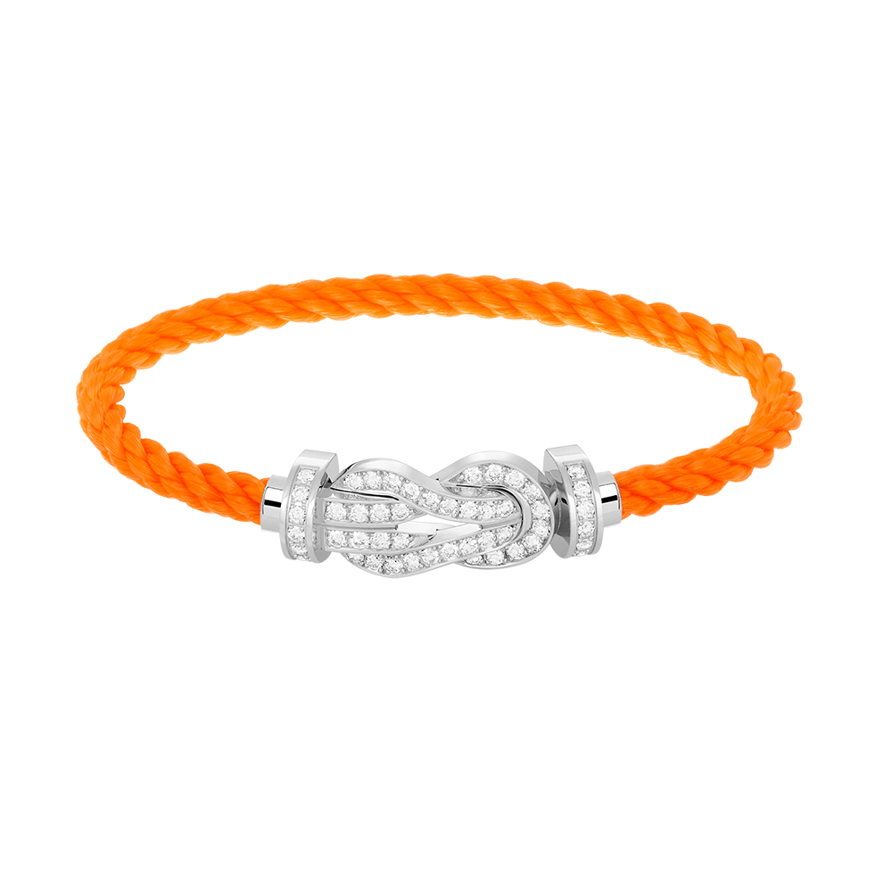 [Lunabriance]CHANCE LARGE 8 FIGURE BUCKLE FULL DIAMOND BRACELET SILVER