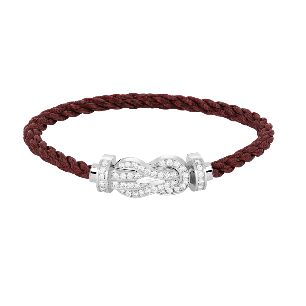 [Lunabriance]CHANCE LARGE 8 FIGURE BUCKLE FULL DIAMOND BRACELET SILVER