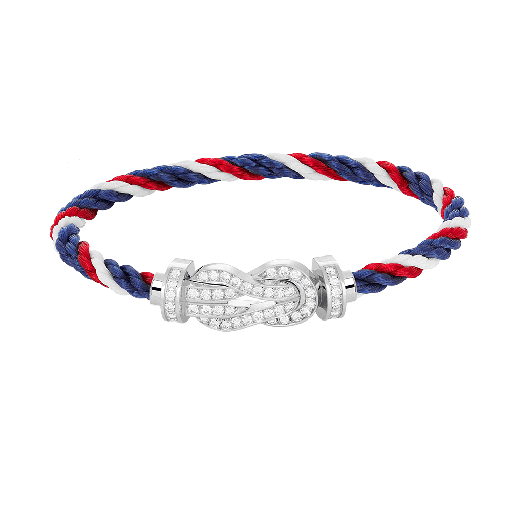 [Lunabriance]CHANCE LARGE 8 FIGURE BUCKLE FULL DIAMOND BRACELET SILVER