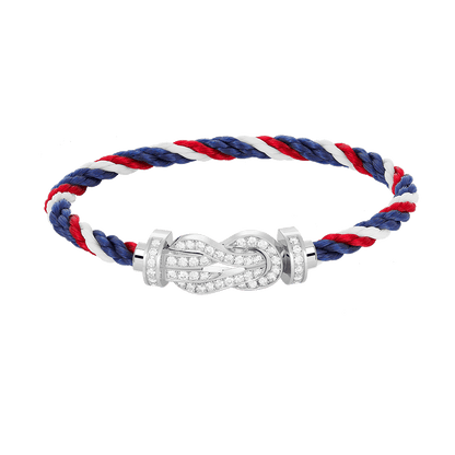 [Lunabriance]CHANCE LARGE 8 FIGURE BUCKLE FULL DIAMOND BRACELET SILVER