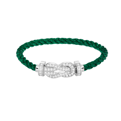 [Lunabriance]CHANCE LARGE 8 FIGURE BUCKLE FULL DIAMOND BRACELET SILVER
