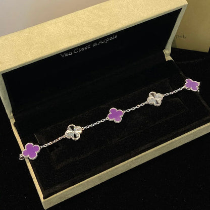 [Luna Brilliance] CLOVER 5 MOTIF VIOLET BRACELET COLLECTION
