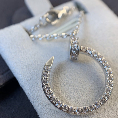 [Lunabriance]JUSTE NECKLACE SILVER DIAMONDS