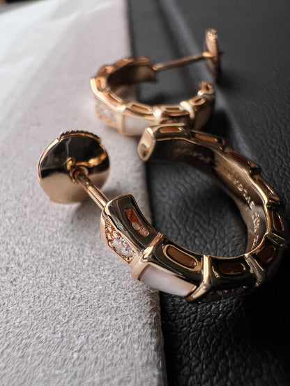 [Lunabriance]SERPENTI MOP PINK GOLD EARRINGS