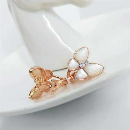 [Lunabriance]BUTTERFLY MOP DIAMOND EARRINGS