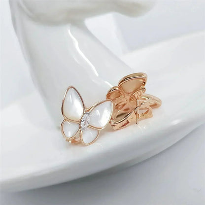 [Lunabriance]BUTTERFLY MOP DIAMOND EARRINGS