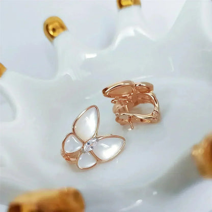 [Lunabriance]BUTTERFLY MOP DIAMOND EARRINGS