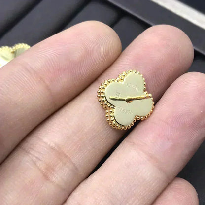 [Lunabriance]CLOVER MINI 9.5MM LASER EARRINGS