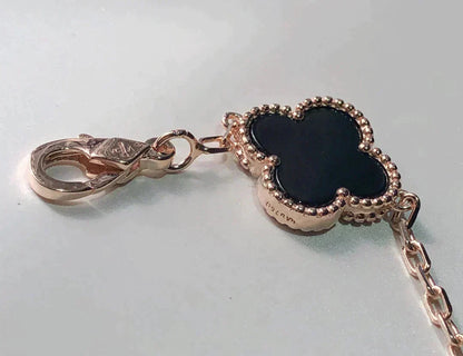 [Luna Brilliance]CLOVER 5 MOTIFS MULTICOLOR BRACELET