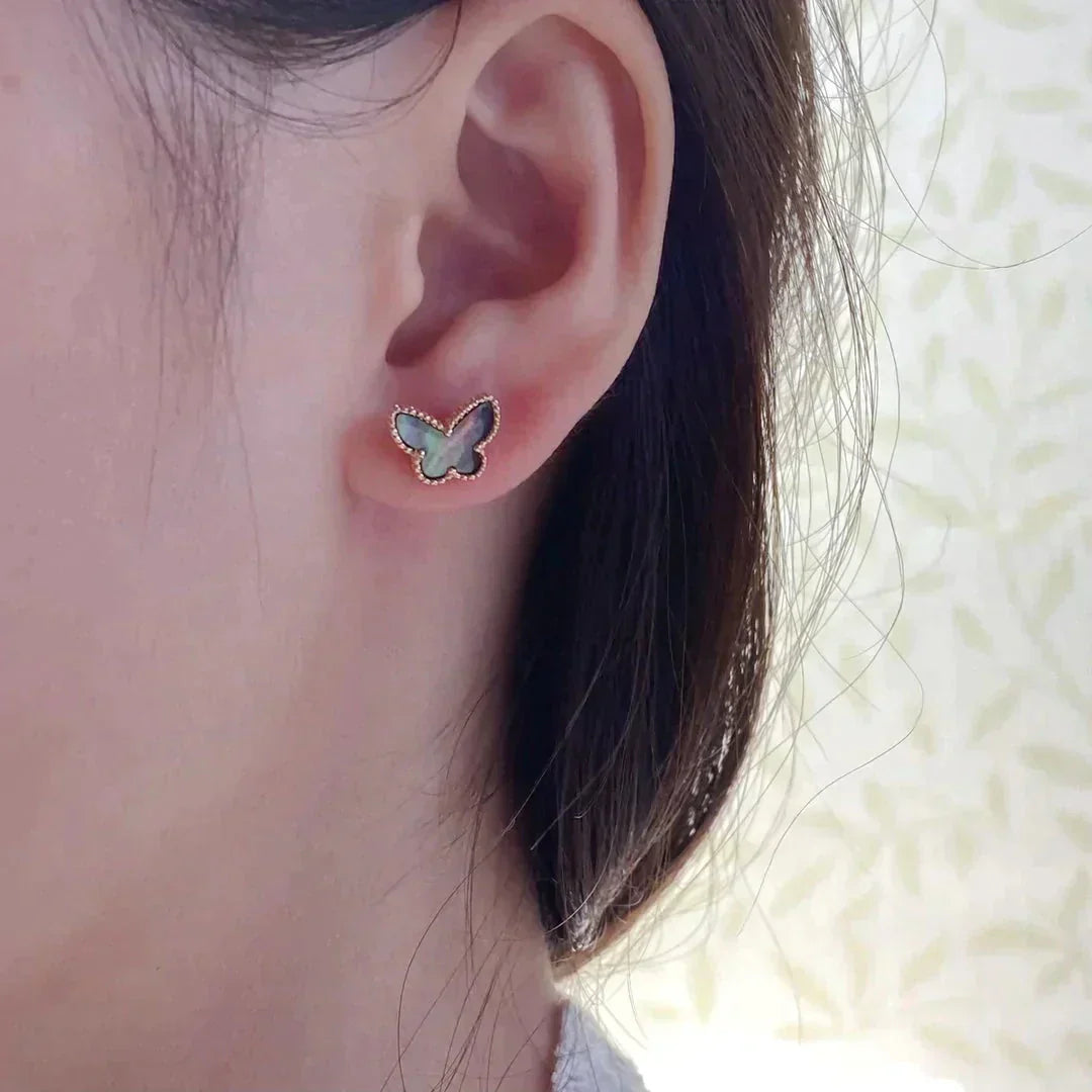 [Lunabriance]BUTTERFLY DARK MOP  EARRINGS