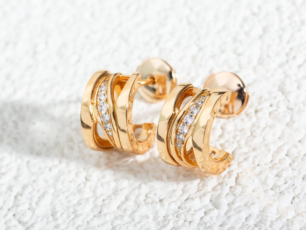 [Luna Brilliance]ZERO 1 PINK GOLD DIAMONDS EARRINGS