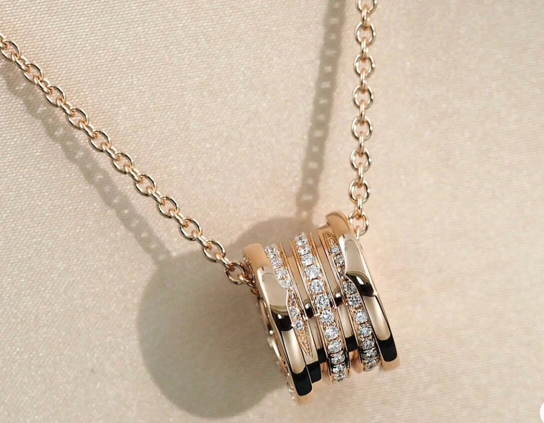 [Luna Brilliance]ZERO 1 PINK GOLD DIAMOND NECKLACE