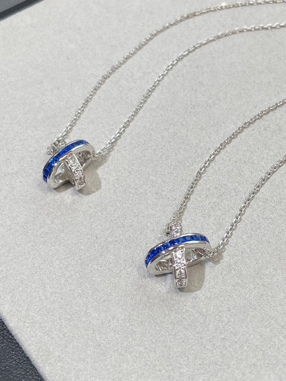 [Lunabriance]LIENS DIAMOND SILVER NECKLACE