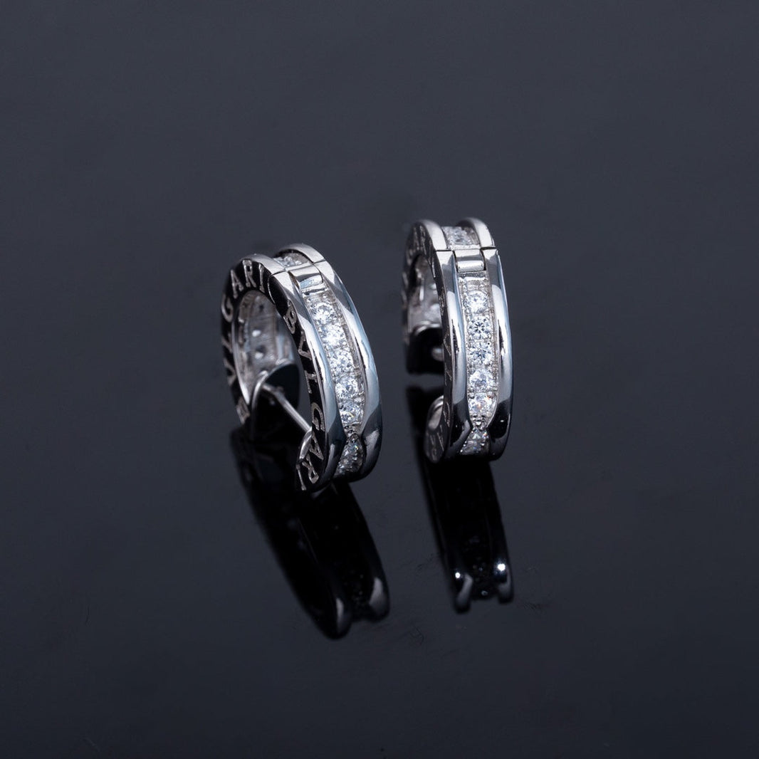 [Luna Brilliance]ZERO 1 MINI SILVER DIAMOND EARRINGS