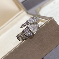[Luna Brilliance]SERPENTI LARGE RING SILVER DIAMOND PAVED