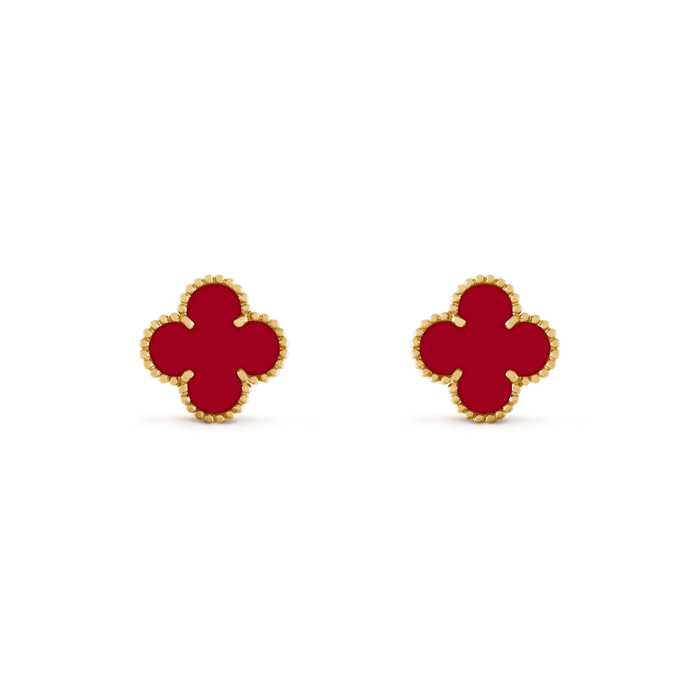 [Lunabriance]CLOVER MEDIUM 1 MOTIFS CARNELIAN  EARRINGS