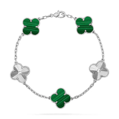[Luna Brilliance]CLOVER 5 MOTIF MALACHITE BRACELET COLLECTION