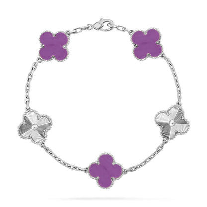 [Luna Brilliance] CLOVER 5 MOTIF VIOLET BRACELET COLLECTION