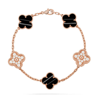 [Luna Brilliance]CLOVER 5 MOTIF PULSAR STONE BRACELET COLLECTION