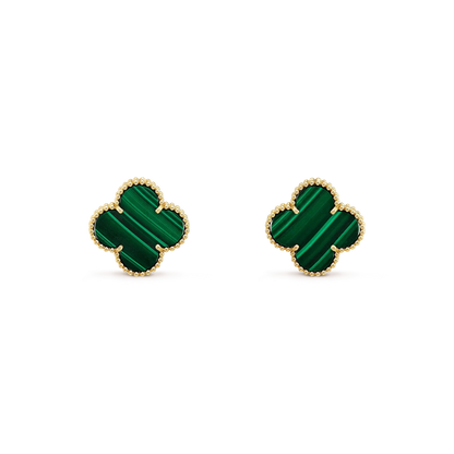 [Lunabriance]CLOVER MINI 9.5MM MALACHITE  EARRINGS