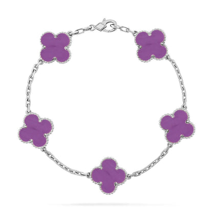 [Luna Brilliance] CLOVER 5 MOTIF VIOLET BRACELET COLLECTION