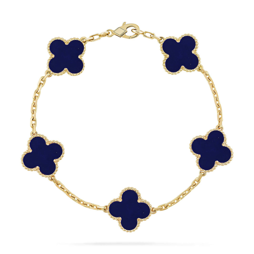 [Luna Brilliance]CLOVER 5 MOTIF LAPIS LAZULI BRACELET COLLECTION