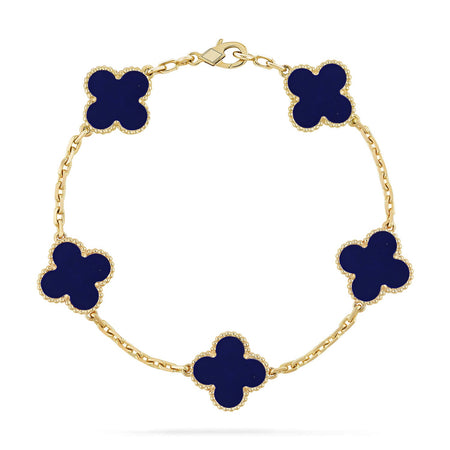 [Luna Brilliance]CLOVER 5 MOTIF LAPIS LAZULI BRACELET COLLECTION