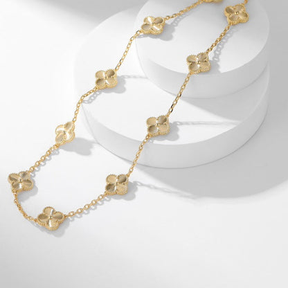 [Lunabriance]CLOVER 10 MOTIFS LASER NECKLACE